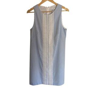 London Times Sleeveless Seersucker Dress 10